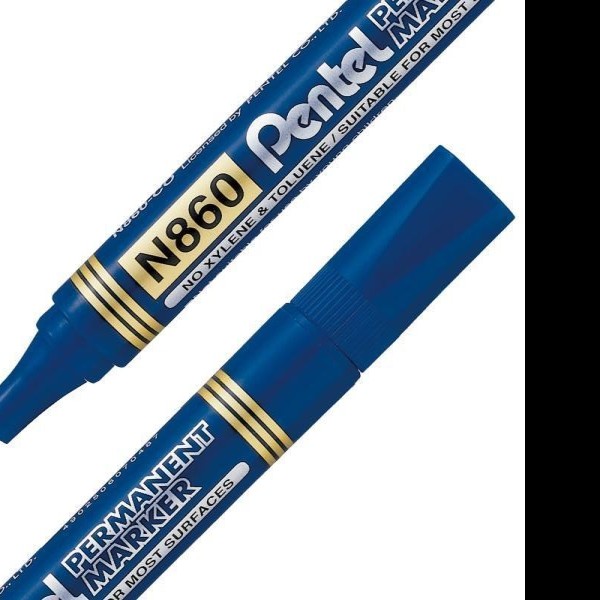 MARCADOR PERM. GRUESO PLAST. N860-C PENTEL AZUL E12 C576